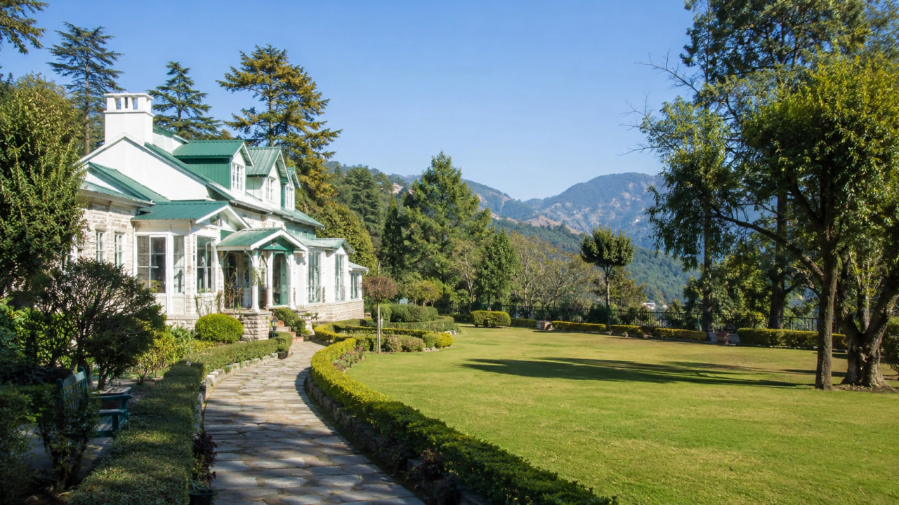 Cottage for sale in Kasauli, Himachal Pradesh with scenic mountain views